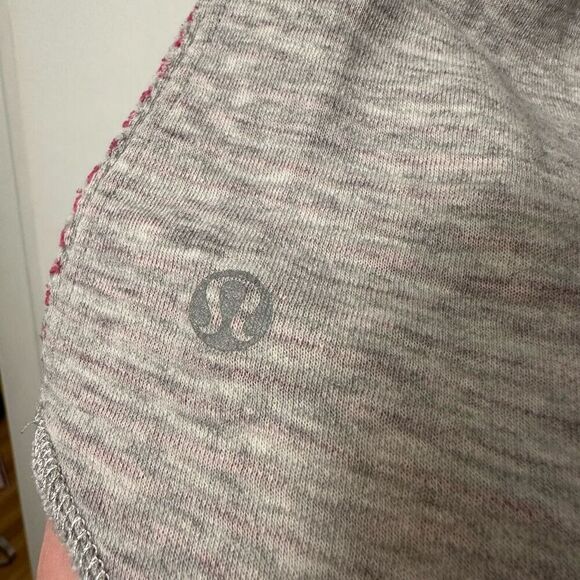 Lululemon Open Your Heart Reversible Long Sleeve Gray Pink Stripe GUC - Picture 4 of 12